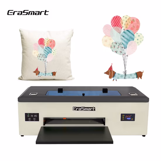 Máquina de impressão digital de vinil erasmart dtf para impressora têxtil de tecido a3 dtf com rolo para camisetas l1800 1390 dx5