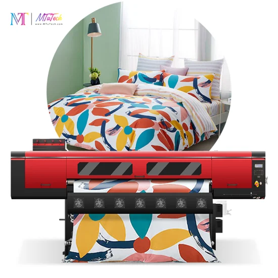 MT MTuTech Máquina de impressão digital de roupas por sublimação têxtil de 1,9 metros para tecido de algodão, tecido doméstico com cabeçote de impressão I3200