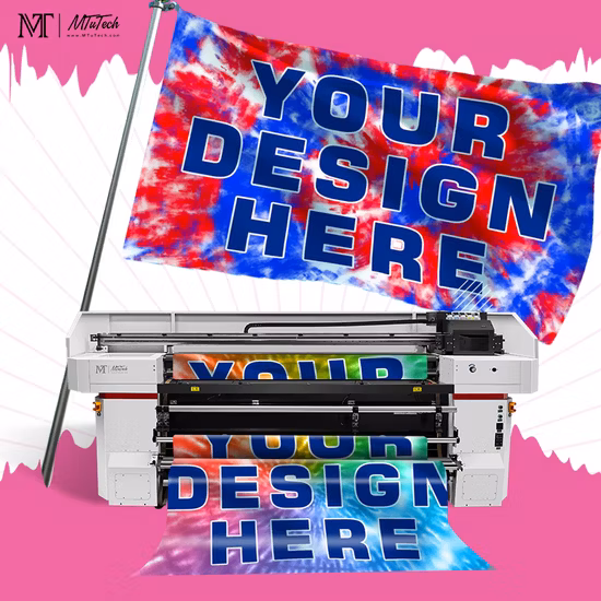 Máquina de impressão têxtil de tecido de poliéster com bandeira publicitária de sublimação de tinta digital de grande formato